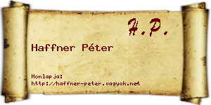 Haffner Péter névjegykártya